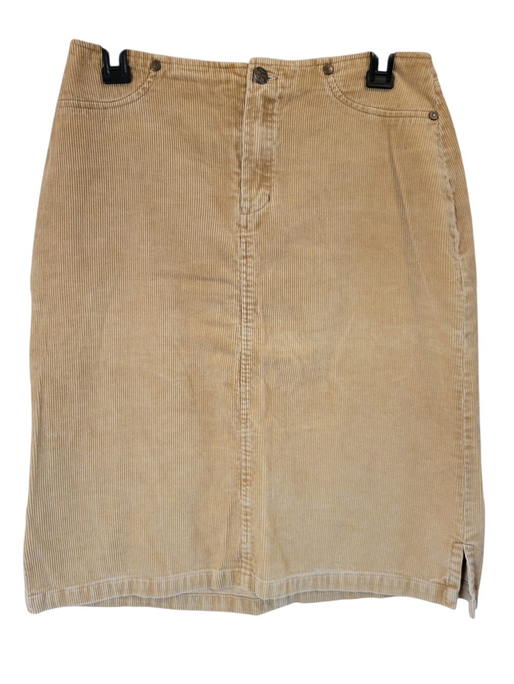 Vintage 90s Y2K Jennyfer Tan Corduroy Skirt